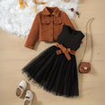 thumbnail image 2 of REDARER Girls Corduroy Set 2PC: Vest Top & Skirt, Fall Winter Dressy Outfit, Kids Sets Clothes, for Size 9-10 Years, 2 of 7