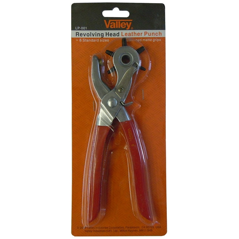 Heavy Duty Leather Belt Hole Punch Plier 6-sizes Revolving Head Hole  Cutter, Inserting Punch. Heavy Duty. 