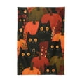 thumbnail image 2 of 60x108 Inch Tablecloth Polyester Square Tablecloth for Home Kitchen Dinner Decor Black Cat Surrounded by Pumpkins, 2 of 9