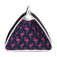 thumbnail image 3 of Lsque Cute Flamingo Printed Long Tissue Box Cover Holder, Facial Paper Organizer Dispenser,Triangle with Bottom Belt, PVC Leather Decorative Organizer, 3 of 9