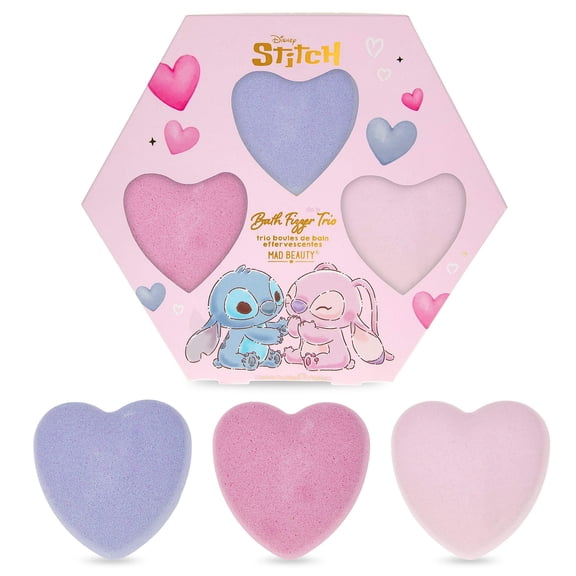 Mad Beauty I Heart Stitch Bath Fizzer Trio, Peony and Cherry blossom Scent
