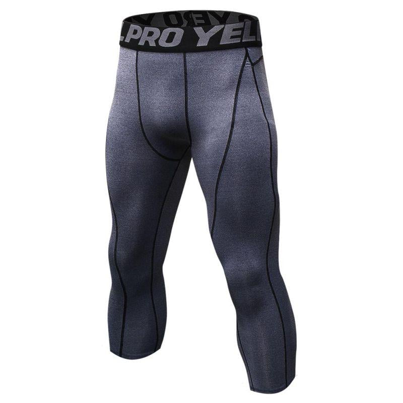mens 3 4 running tights with pockets