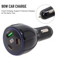 thumbnail image 4 of Innovative Design 90W Car Charger with 3 Ports PD Type C Fast Charging Adapter, 4 of 7