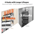 thumbnail image 5 of Heavy Duty Over the Door Organizer 5 Tiers, Extra Large Behind Door Storage of 10 Pockets, 100 lbs Weight Capacity Over Door Organizer, Door Hanging Organizer for Closet, Diaper Organizer,Gray, 5 of 10