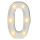 thumbnail image 1 of Inteprter Ceremonia de boda Aniversario Número en forma de luz Lámpara de números portátil con pilas Decoración de la fiesta del hotel de la oficina Kits de decoración para fiestas Número 0 Inteprter HA074859-01, 1 of 6