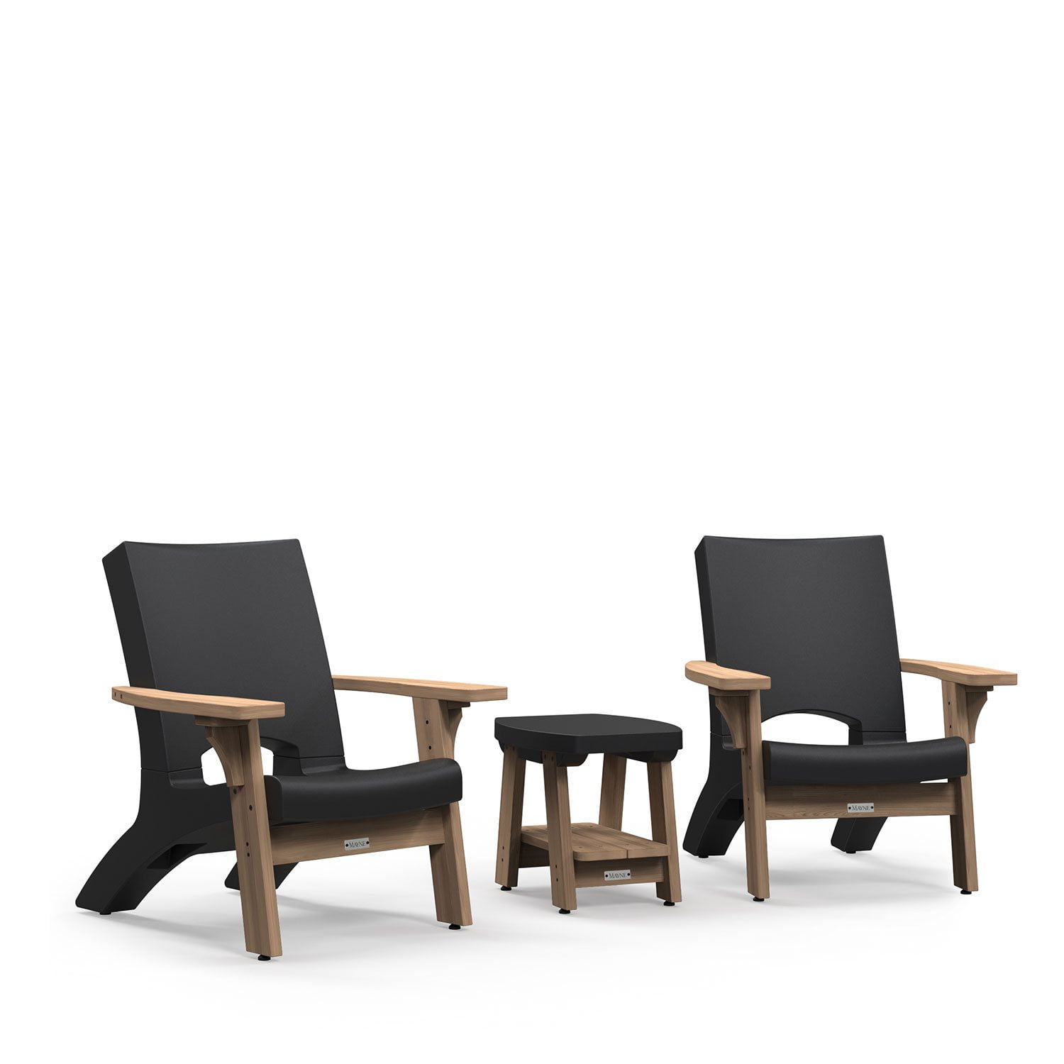 Mayne Mesa Patio Chat Set, 3pc - Black