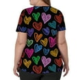 thumbnail image 4 of Resicozy Valentine's Day Scrubs Tops for Women V Neck Short Sleeve Cute Printed Shirts Comfy Nurse Uniform with Pockets 2026 Earthy Yellow 3XL, 4 of 5