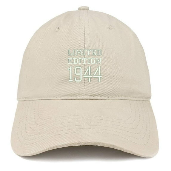 Trendy Apparel Shop Limited Edition 1944 Embroidered Birthday Gift Brushed Cotton Cap - Black