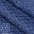 thumbnail image 3 of Coolmade Waffle Weave Shower Curtain, 12 Hooks Included - Hotel Style, Waterproof & Washable, Heavyweight Fabric & Mesh Top Window - 72x72, Blue, 3 of 7