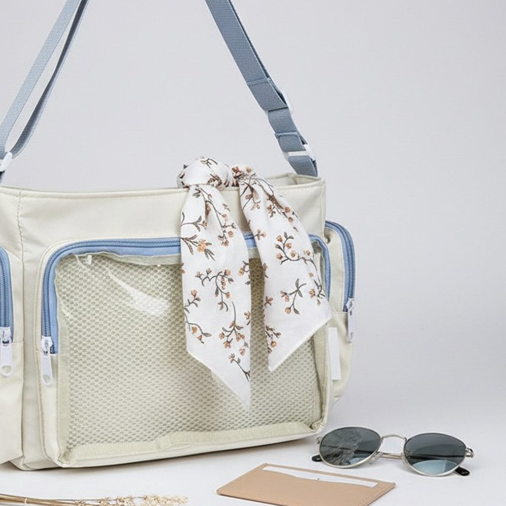 Hzzsbu Large Ita Messenger Bag Transparent Pin Display Crossbody