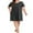 02 Dark Gray, variant on Women's Plus Size Nightgown Short Sleeve Sleepshirt Crewneck Nightshirt Nightdress 1X-4X