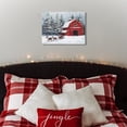 thumbnail image 3 of AatoeaX Winter Christmas Santa Wall Art - Red Barn in Evergreen Tree Forest and Reindeer Santa Claus with Sleigh Christmas Posters Rustic Farmhouse Christmas Pictures Wall Decor for Bathroom Kitchen, 3 of 4