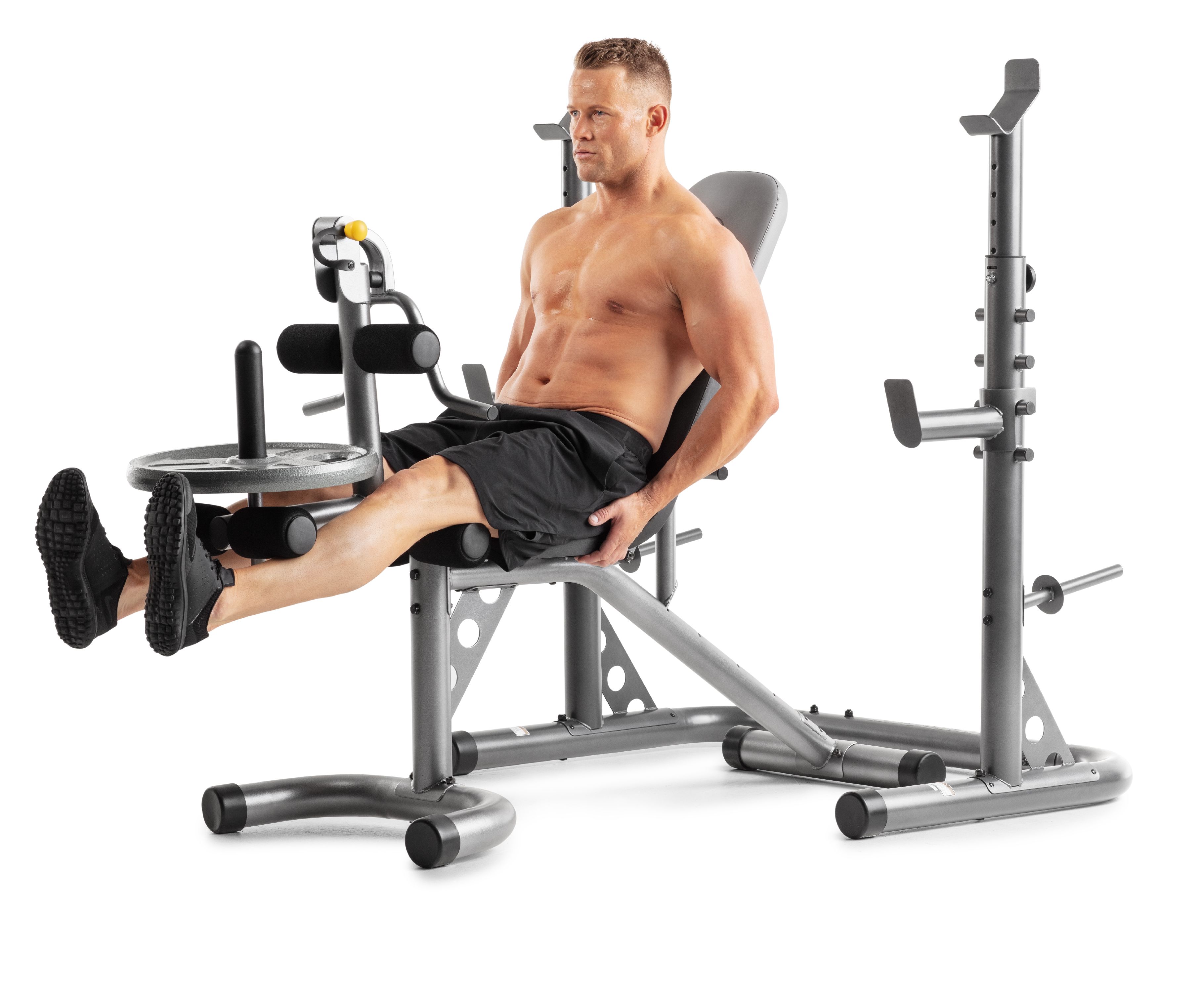 Gold's Gym XRS 20 Adjustable Olympic Workout Bench with Squat Rack, Leg Extension, Preacher Curl, and Weight Storage - image 3 of 15