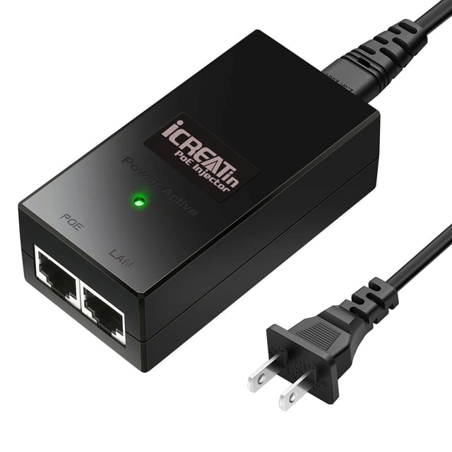 Inyector POE iCreatin Gigabit 48 V 15,4 W IEEE 802.3af
