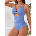 thumbnail image 3 of Sociala O-Ring Cutout Bathing Suit for Womens Tummy Control Monokini Swimwear, 3 of 6