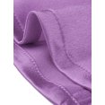 thumbnail image 6 of MODA NOVA Junior's Satin Cardigan Elegant 3/4 Sleeve Solid Bolero Shrug Tops Purple M, 6 of 6