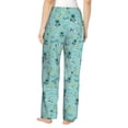 thumbnail image 3 of Goofa Hawaiian Style Printed Soft Pajama Pants for Women, Wide Leg Comfy Casual Lounge Yoga Pants-Large, 3 of 9