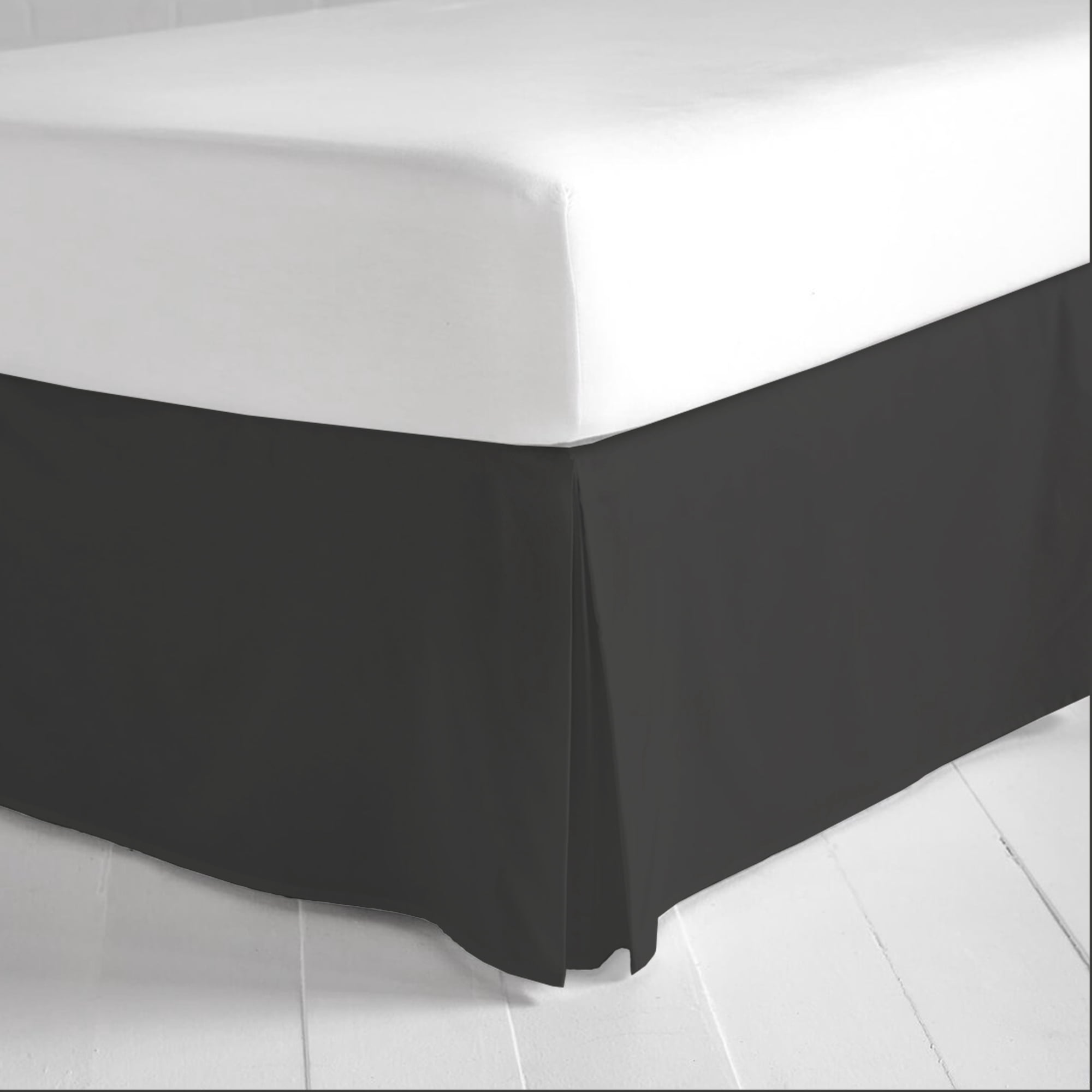 The Great American Store Easy on/Easy Off Double Brushed Easy-Stretch Design Fade Resistance Microfiber 15-Inch Drop Length Pleated Bed Skirt - Full (Solid, Grey)