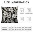 thumbnail image 5 of COMIO Black White Flowers Square Throw Pillow Case Decorative Cushion Cover Sofa, 5 of 5