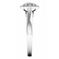 thumbnail image 4 of 0.50 Carat (ctw) 18K White Gold Princess & Round Cut White Diamond Ladies Cluster Style Engagement Ring 1/2 CT, 4 of 9