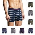 thumbnail image 5 of Lovskoo Men's 2024 Underwear Boxer Briefs Striped Side Opening Boxer Shorts Briefs Pants Large Underwear Dark Blue XL, 5 of 5