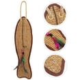 thumbnail image 3 of HERFIER 1Pc Fish Shaped Sisal Pad Cat Scratching Mat Protective Hanging Pad Random Color 20.83x5.23x1.18in, 3 of 3