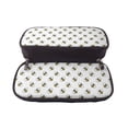 thumbnail image 5 of Lsque Bee Printed Big Capacity PU Leather Pencil Case Large Pencil Pouch Stationery Pen Bag Pencil Holder for Teen, 5 of 6