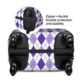 thumbnail image 2 of Xecao Purple argyle Elastic Luggage Cover, with double-sided print , is perfect for travel, business, and daily use-Medium, 2 of 7