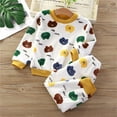 thumbnail image 2 of TAIAOJING Toddler Baby Girl Fall Clothes Set Children's Flannel Suit Pajamas Boys' Homewear Girls' Cartoon Fluffy Warm Long Sleeve Pants Suit 10-11 Years, 2 of 3