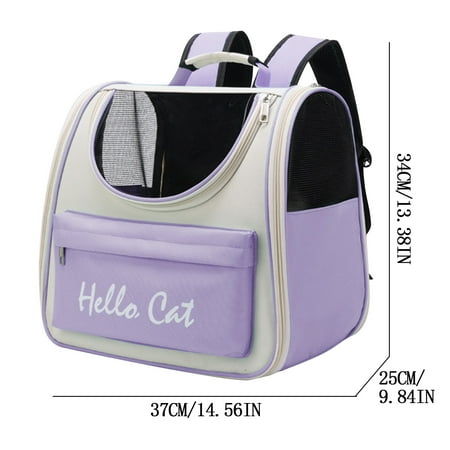 XMMSWDLA Cat Backpack Carrier  Breathable Cat Carrier Large Space Bubble Pet Backpack for Kitty Small Dog Up To 15lbs  Transparent & Foldable Pet Carrier for Travel Hikingmessenger Bag Crossbody