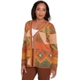 thumbnail image 3 of Alfred Dunner Womens Patchwork Long Sleeve Cardigan, 3 of 4