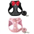 thumbnail image 2 of ZHaobin Pet Cat Dog Harness Adjustable Cat Breathable Mesh Leads Kitten Harness Leash Set with Bell Bowknot Decor Pet Accessories (P,XS), 2 of 7
