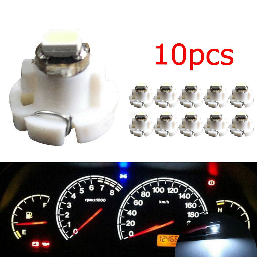 10x White T4 T4.2 Neo Wedge 1-SMD LED Cluster Instrument Dash Climate Light Bulb 