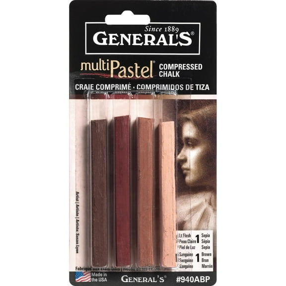 General's Compressed Earth Tone Pastel Chalk Sticks