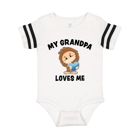 

Inktastic Cute Bigfoot My Grandpa Loves Me Gift Baby Boy Bodysuit