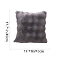thumbnail image 3 of Kumdkd Super Soft Velvet Pillow Cover, 17.72x17.72 Inch Double-Sided Decorative Throw Pillow Case, Plush Black Cushion Cover for Sofa Couch Bed Living Room, 3 of 6