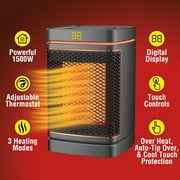 Handy Heater Gray 1500W 3 Speed Automatic Shutoff Ceramic Heater for 250 sq ft