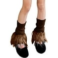 thumbnail image 4 of Calentadores de piernas Prolriy para mujer, calentadores de piernas para niña, ribete de imitación de punto, calcetines largos cálidos de invierno Lolita, puños de bota peludos, calentadores de, 4 of 5