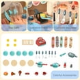 thumbnail image 5 of Qaba Kids Kitchen Food Stand with Play Food, Cashier Register, Accessories Ages 3- 6, 5 of 9