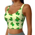 thumbnail image 2 of Balery St. Patrick's Day Sujetadores deportivos con espalda cruzada para mujer, acolchados, sin costuras, de alto impacto, ideales para yoga, gimnasio, entrenamiento y fitness.-X-Large, 2 of 8