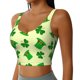 thumbnail image 2 of Balery St. Patrick's Day Sujetadores deportivos con espalda cruzada para mujer, acolchados, sin costuras, de alto impacto, ideales para yoga, gimnasio, entrenamiento y fitness.-Large, 2 of 8