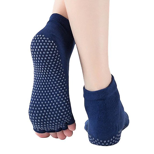 Women Non-slip Yoga Socks Toeless Half Toe Grip Socks For Ballet Dance Pilates