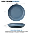 thumbnail image 5 of Loobuu 10 inch Plastic Dinner Plates, 4 Pack Reusable Lightweight Plates Dishwasher and Microwave Safe, 5 of 7