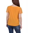 thumbnail image 2 of NY Collection Womens Petites Cutout Mesh Inset Blouse, 2 of 2
