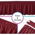 thumbnail image 3 of RUseeN Wrap Around Ruffled Bed Skirt with Adjustable Elastic Belt - 15 Inch Drop Easy to Put On, Wrinkle Free Bedskirt Dust Ruffles, Frame Cover for Queen, King and C-King Size Beds, Burgundy Solid, 3 of 8