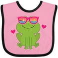thumbnail image 3 of Inktastic Summer Frog Beach Vacation Sunglasses Girls Baby Bib, 3 of 4
