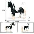 thumbnail image 6 of Simulation Horse Figurines Solid Animal Steed Clydesdale Haflinger Figure Garden Home Decor DIY Miniatures Props (Navy Blue), 6 of 7