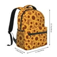 thumbnail image 2 of Xecao Brown Wood Grain Sunflower A Backpack, a stylish and functional choice for both men and women, is the perfect basic bookbag for college, work, or travel, 2 of 5