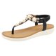 thumbnail image 2 of Zapatos de mujer, zapatillas de playa ligeras, zapatillas sin cordones, tacón medio, informales, cómodas, con diamantes de perlas, sandalias con cuña, chanclas bohemias Wmkox8yii nm2625, 2 of 9