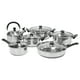 thumbnail image 2 of Juegos de utensilios de cocina, ollas y sartenes, sartén antiadherente de acero inoxidable con tapa de vidrio, olla de cocina para acampar, al, 2 of 9